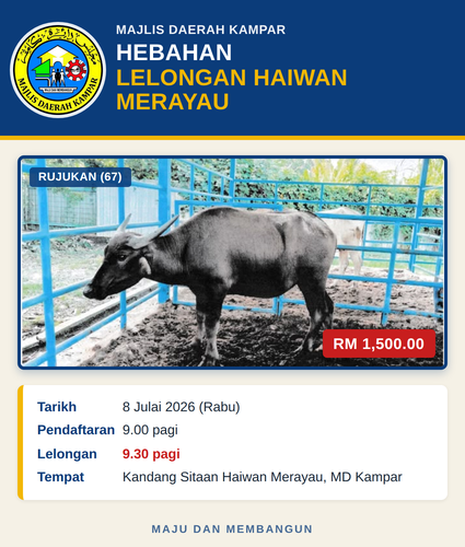 HEBAHAN LELONGAN HAIWAN MERAYAU 7.7.2026