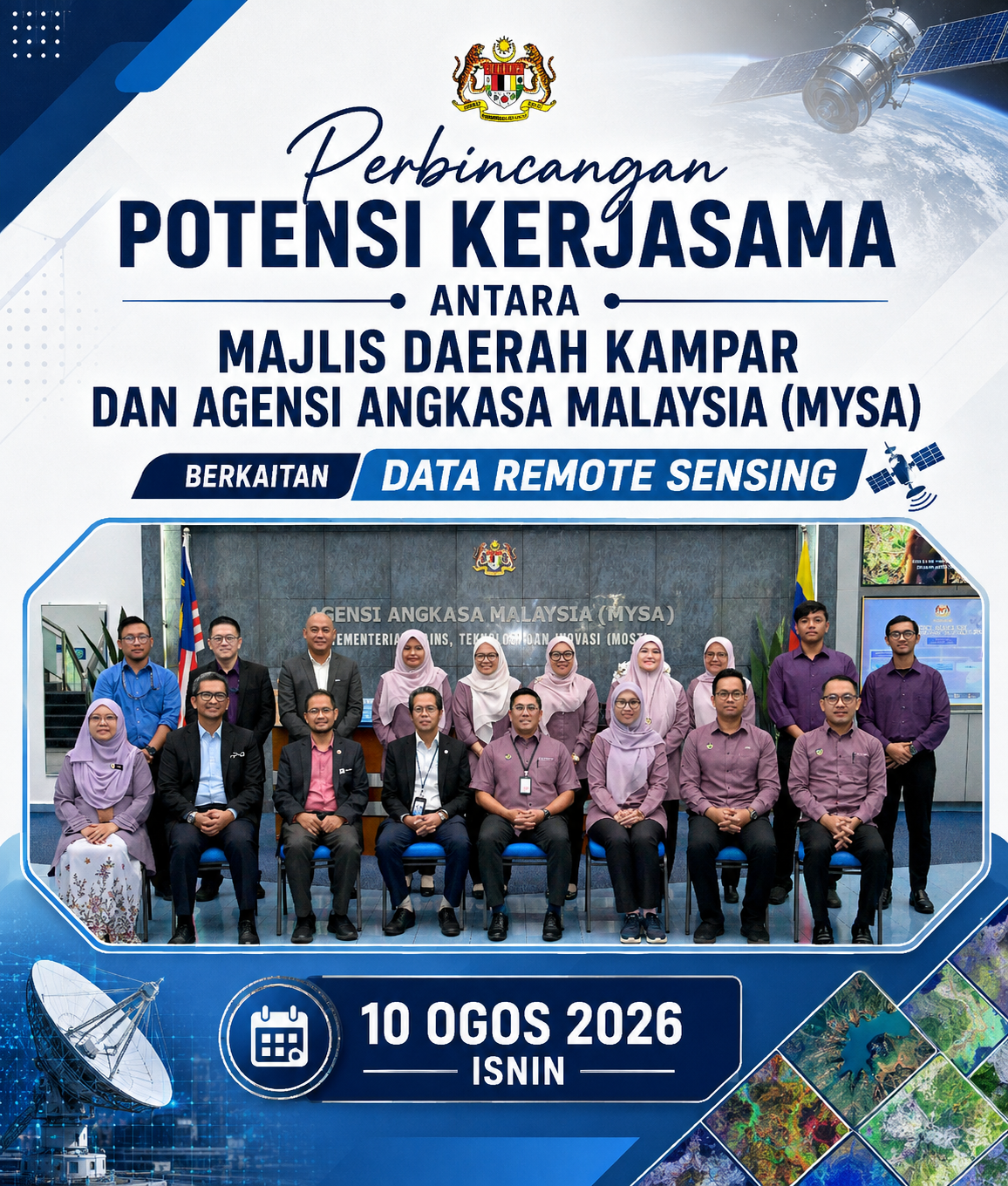 PERBINCANGAN POTENSI KERJASAMA ANTARA MDKpr DAN AGENSI ANGKASA MALAYSIA (MYSA)