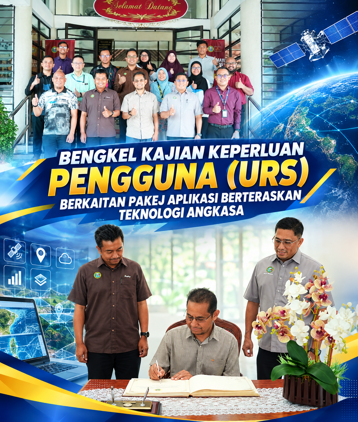 BENGKEL KAJIAN KEPERLUAN PENGGUNA (URS) BERKAITAN PAKEJ APLIKASI BERTERASKAN TEKNOLOGI ANGKASA