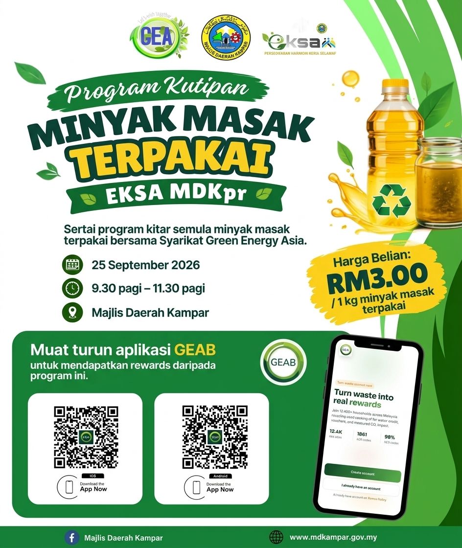 MAKLUMAN PROGRAM KUTIPAN MINYAK MASAK TERPAKAI