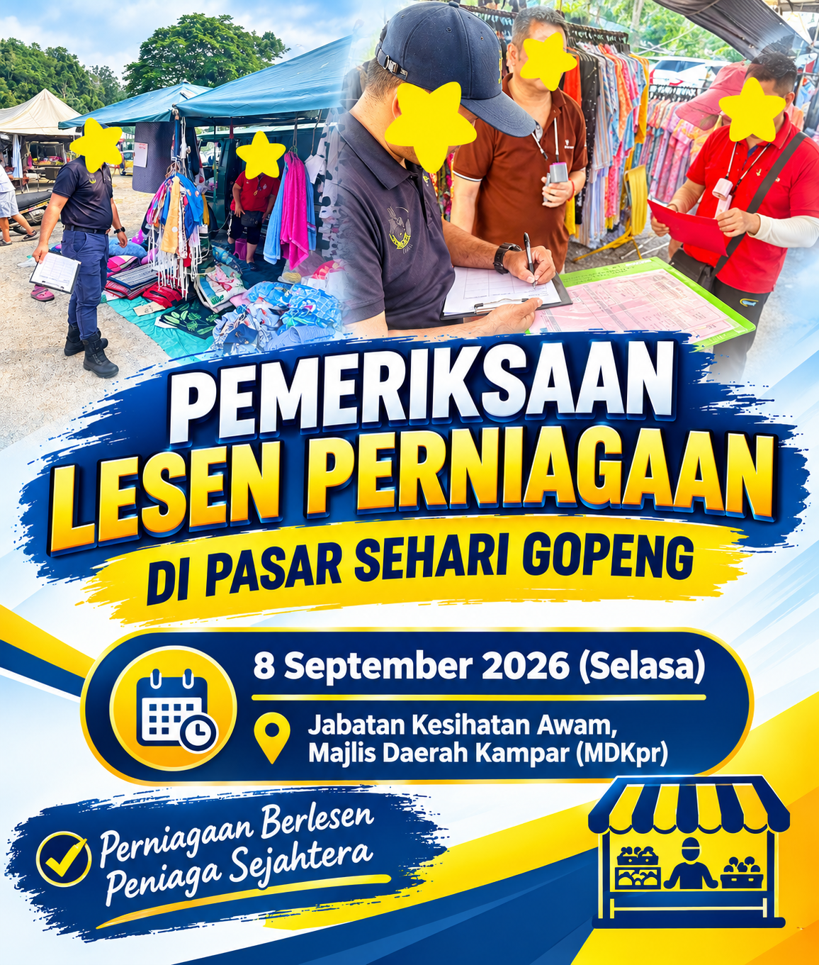 PEMERIKSAAN LESEN PERNIAGAAN DI PASAR SEHARI GOPENG