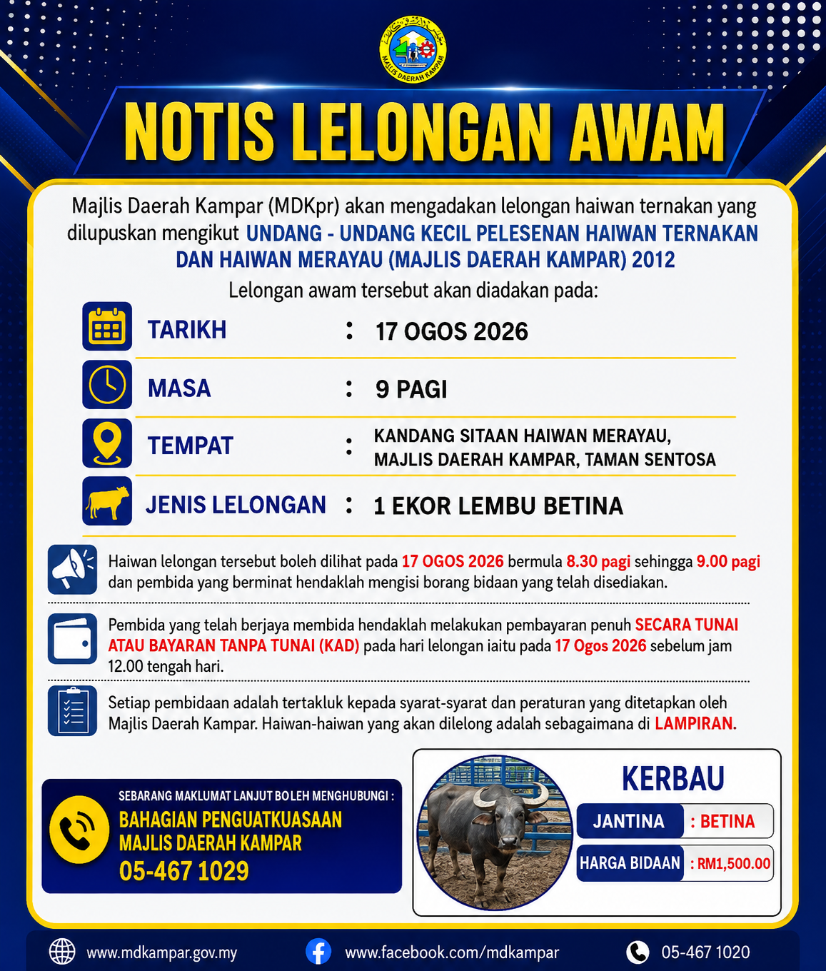 HEBAHAN LELONGAN HAIWAN MERAYAU 17 OGOS 2026