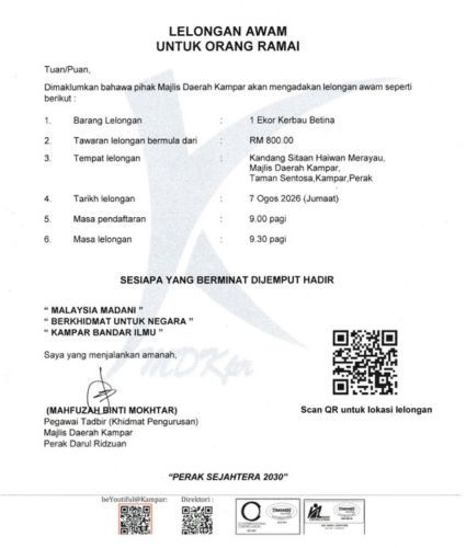 LELONGAN HAIWAN MERAYAU 6.8.2026