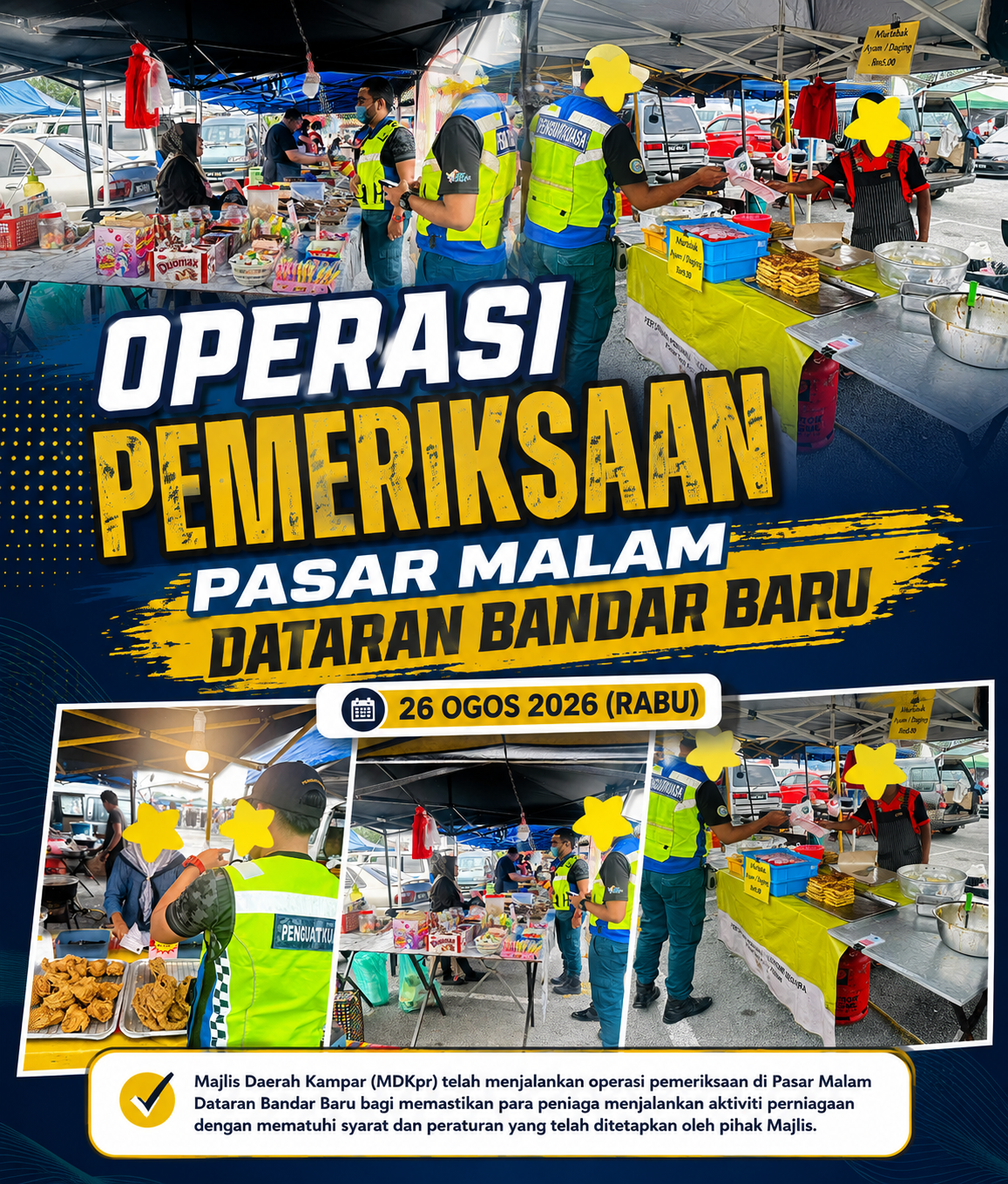 OPERASI PEMERIKSAAN PASAR MALAM DATARAN BANDAR BARU